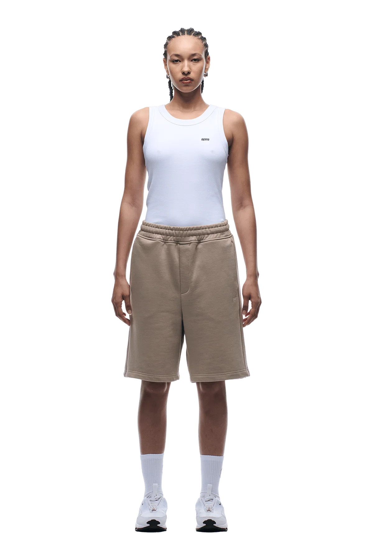 SHORTS FADEED MOCCA CREAM